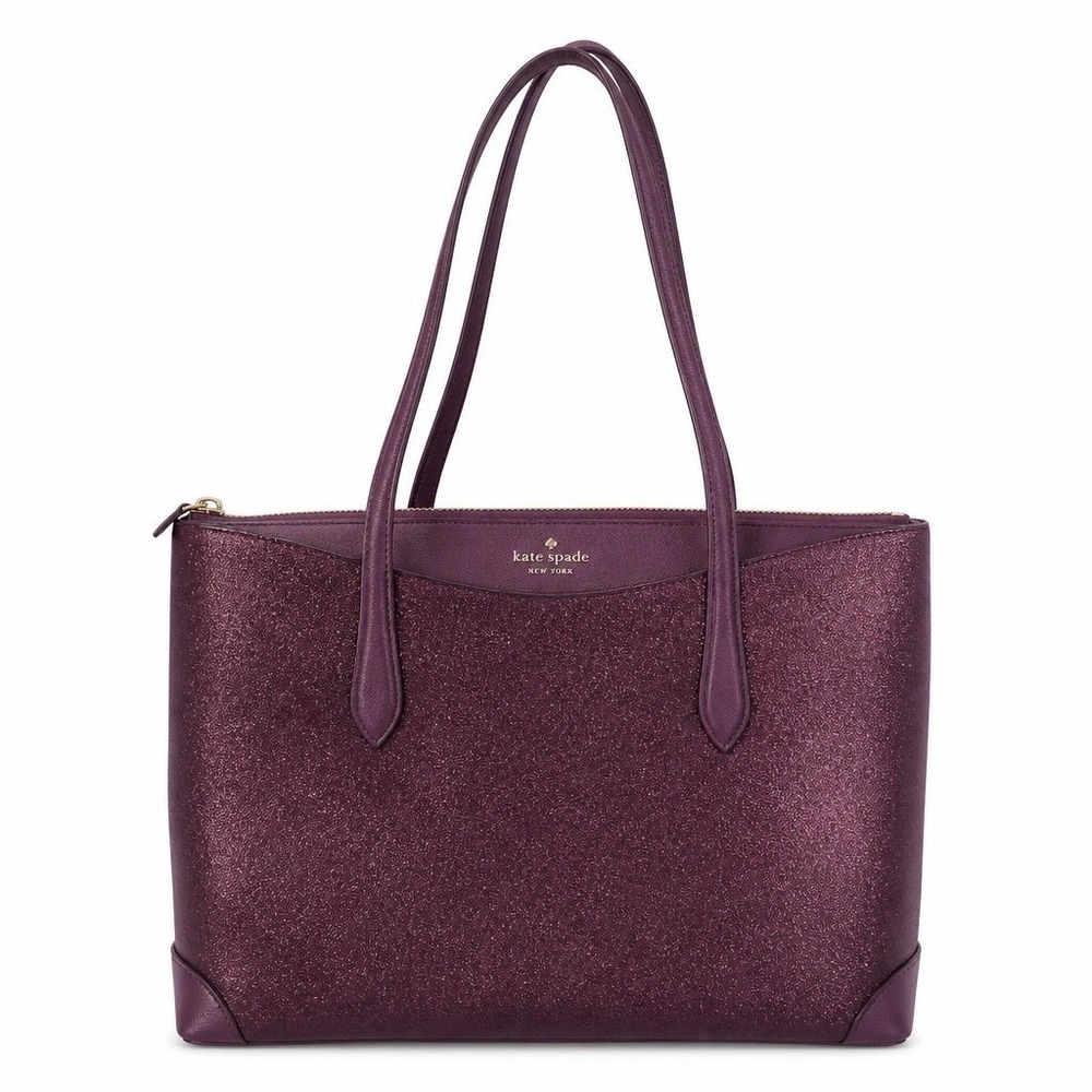Kate Spade New York Shimmy Tote in Deep Nova Textured Glitter Fabric